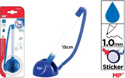 Image de Stylo à bille avec support, couleur bleue