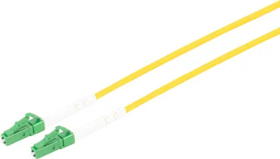 Produktbild von LWL Simplex Glasfaser Patchkabel LC/LC APC 9/125µ, OS2 gelb 20,00m