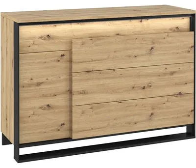 Produktbild von Kommode QUANT QA08 artisan eiche + schwarz