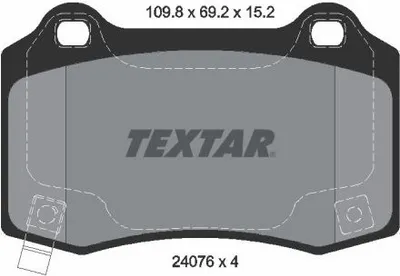 Produktbild von Textar Bremsbeläge hinten für Chrysler 300 C Jeep Grand Cherokee