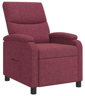 Image de vidaXL Fauteuil relax vin rouge tissu