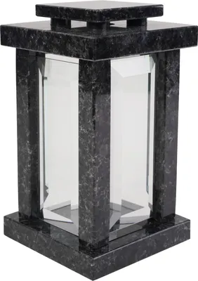 Produktbild von Grablampe viereckig Granit Nero Angola