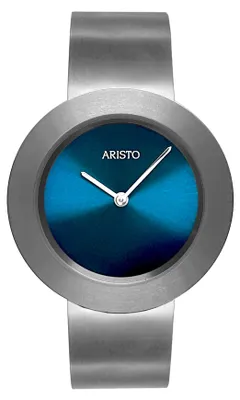 Produktbild von Aristo Titan Design Blau - Quarz Damenuhr mit Titanarmband - 5D107