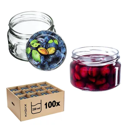 Produktbild von KADAX kleine Einmachgläser 250 ml, Marmeladengläser mit Deckel, Luftdichte Gläschen zum Verschenken