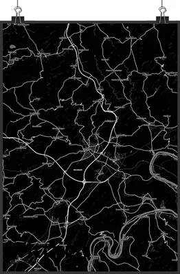 Produktbild von Mr. & Mrs. Panda Bild Wittlich DIN A2 - Geschenk, Wanddekoration, drucke, Plakat, Wandbild, Stadt, wanddeko, Dorf Karte Landkarte Map Stadtplan