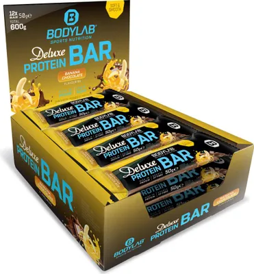 Produktbild von BODYLAB Deluxe Protein Bar - 12x50g - Banane-Schokolade