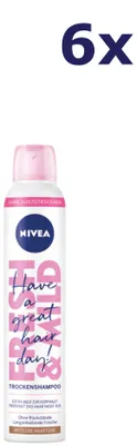Produktbild von 6x Nivea Trockenshampoo Fresh & Mild 200 ml für normales Haar