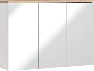 Image de Armoire de toilette Armoire de salle de bains avec miroir 100 cm Salle de bains meubles en bois