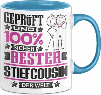 Produktbild von Stiefcousin Geschenk Lustiger Spruch für Stiefcousin Geschenkidee Bester Stiefcousin Der Welt (Blau)