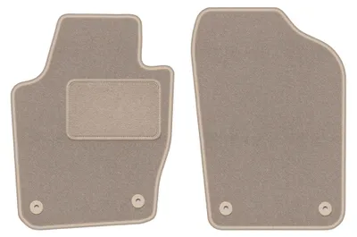 Image de Tapis avant en moquette pour Seat Ibiza IV 6J 2008-2017 (à hayon/ST/break) – 2 pièces, beiges, sur mesure – Wielganizator LUX