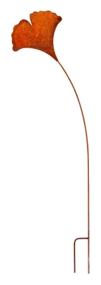 Produktbild von Rost Gartenstecker Ginkgo 113 cm Edelrost Stecker Rostige Gartendeko Rostdeko