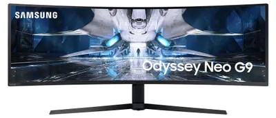 Produktbild von Samsung LS49AG954NU, 124,5 cm (49"), 5120 x 1440 Pixel, 5K Ultra HD, LCD, 1 ms, Schwarz, Weiß