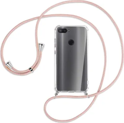 Produktbild von Handykette Backcover-Schutzhülle mit Band (Metall silberfarben) für Xiaomi Mi 8 Lite - roségold
