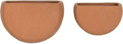 Productafbeelding van Famanu Wandzakken Set, 2-delig - Terracotta, afmetingen 7,5" x 5" en 6" x 4"