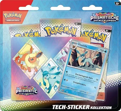 Produktbild von Pokemon Prismatische Evolution Karmesin & Purpur Tech-Sticker-Kollektion
