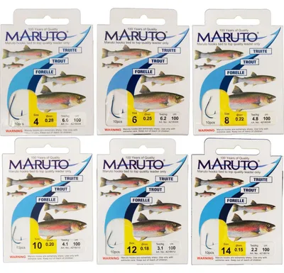 Produktbild von 10 Maruto Forellenhaken 100cm, Größe:12