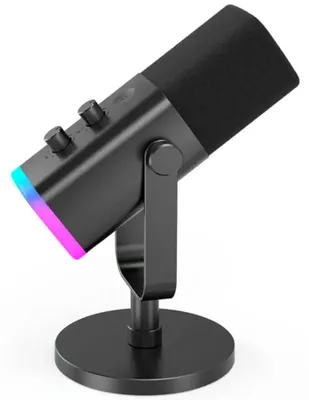 Produktbild von FIFINE AM8 Dynamisches RGB XLR/USB-Tischmikrofon - Schwarz