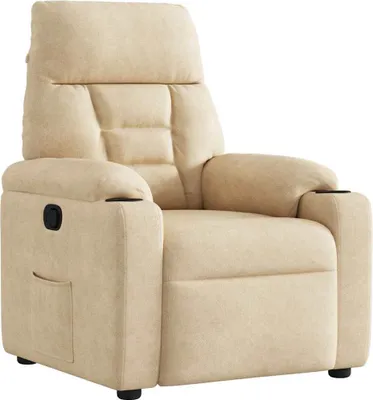 Productafbeelding van Relaxfauteuil, crème kleur, microvezelstof