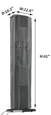 Produktbild von Terrassenheizstrahler Abdeckung 420D – 26 x 32 x 104 cm – Wasserdichte Schutzhülle für Heizpilz – Wetter-, Staub- & UV-Schutz