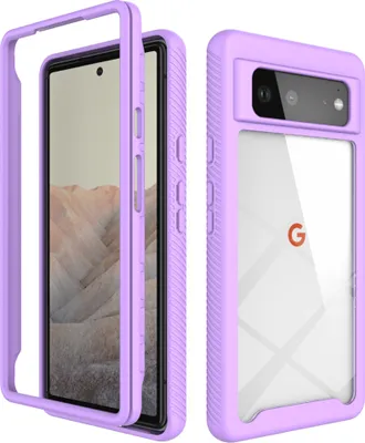 Obrázek produktu pro Google Pixel 6 Pouzdro, Hybrid Průhledné Zadní Kryt, Robustní TPU Nárazník, Nárazuvzdorné Pouzdro pro Google Pixel 6 Fialová