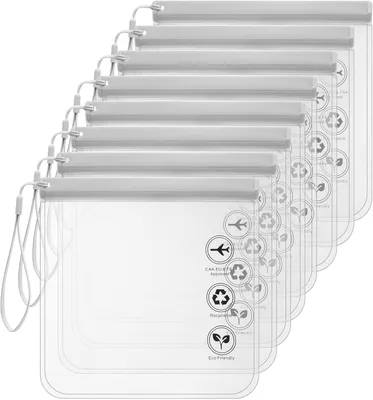 Productafbeelding van Set van 8 Transparante Toilettassen voor Reizen