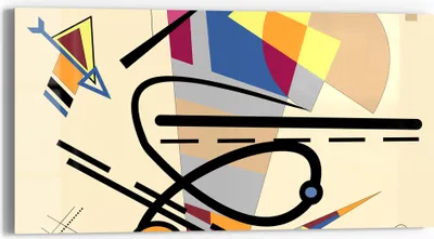 Produktbild von DEQORI Glasbild Echtglas 60x30 cm 'Dreiecksgebilde' Wandbild Bild modern Deko