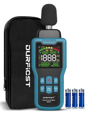 Dezibel-Messgerät 30–130 dB, 3-in-1, LCD-Farbdisplay