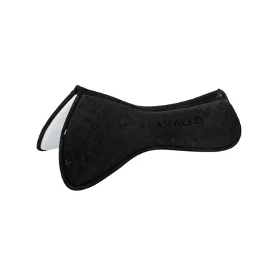 Produktbild von Acavallo Spine Free Elasthan Memory Foam Half Pad Silicon Grip Bamboo Fiber, Farbe:Black/Black, Größe:M