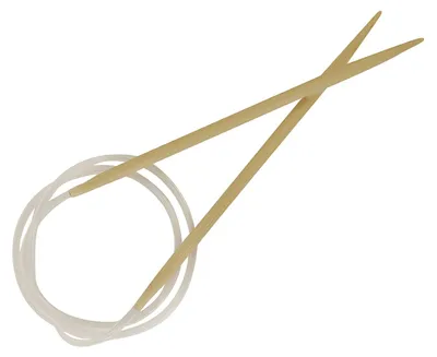 Produktbild von Bambus Rundstricknadel Stärke 5 mm, 80 cm Stricknadel Natur Stricken