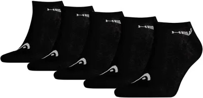 Produktbild von HEAD Uni Sneaker Socken, 5er Pack - Kurzsocken, einfarbig Schwarz 35-38