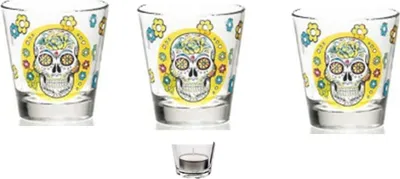 Produktbild von Halloween Kerze Glas Teelichter Tischdekoration Beleuchtung