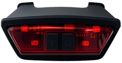 Image de Lampe arrière Ked « Umarmung » pour casque de VTT – LED – rechargeable par USB