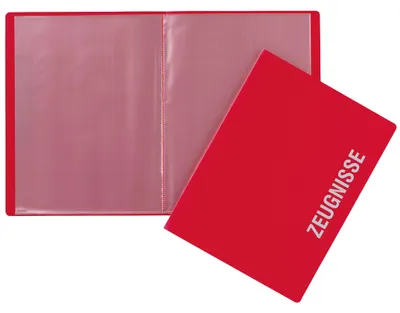 Produktbild von PAGNA Zeugnismappe DIN A4 mit 10 Hüllen PP rot