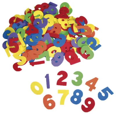 Produktbild von EDUPLAY 200-049 Moosgummi 'große Zahlen', mehrfarbig, 150-teilig (1 Set)