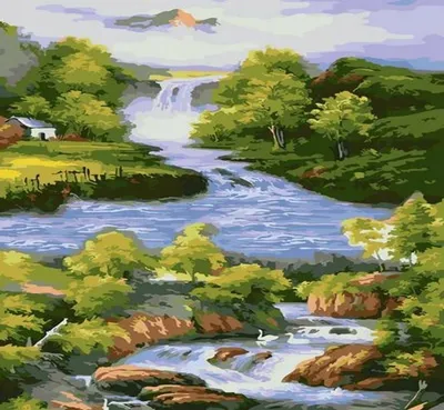 Produktbild von Malen nach Zahlen: Fluss, 40x50 cm