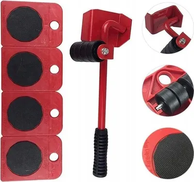 Immagine prodotto di ADGO® Set di sollevatori per il trasporto di mobili ed elettrodomestici, set da 5 150 kg