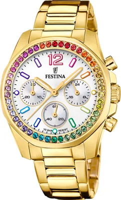 Produktbild von Festina Damen Uhr Casual Edelstahl Armbanduhr gold UF20609/2