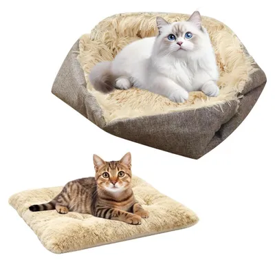 Immagine prodotto di Cuccia per gatti, lavabile, morbida, 61 x 51 cm, lettino per animali domestici, in peluche