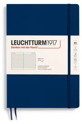 Produktbild von LEUCHTTURM1917 349300 Notizbuch Softcover Composition (B5), liniert, Marine