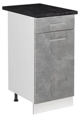 Produktbild von Spülenunterschrank Vicco R-Line Beton/Weiß 40 cm Arbeitsplatte Anthrazit, Model 72865