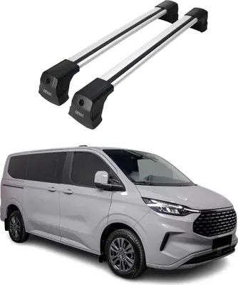 Produktbild von Dachträger für Ford Transit Custom / Tourneo Custom 2023-2025 75kg Alu Silber 2x