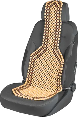 Produktbild von Walser CarComfort Sitzauflage aus Holzperlen, Sitzaufleger Holzkugeln, Massage Autositzauflage Holz, Universal Sitzmatte Natur 13550