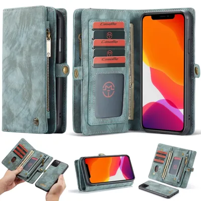 Produktbild von Caseme 008 iPhone 11 Pro Hülle Abnehmbare 2in1 Klapphülle Geldbörse - Blau