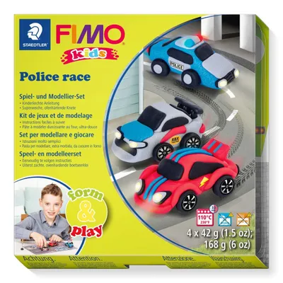 Immagine prodotto di STAEDTLER 8034 29 LY Modelliermasse FIMO® Bambini, Form & Play "Gara di polizia"