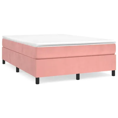 Produktbild von vidaXL Boxspringbett mit Matratze Rosa 140x200 cm Samt