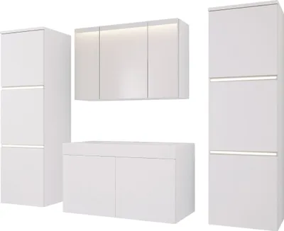 Obrázok produktu pre Kúpeľňový set nábytku v bielej/bielej farbe, kúpeľňový set nábytku, kúpeľňový set nábytku