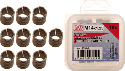 Immagine prodotto di BGS inserti filettati di ricambio M14 x 1,25 mm 10 pezzi - 1959-6