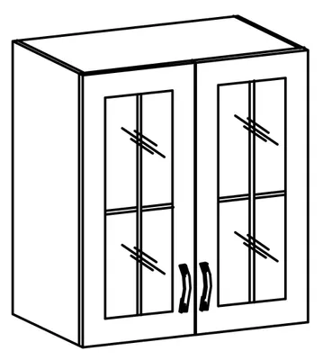 Image de Armoires suspendues pour la maison de campagne Armoire de cuisine moderne classique Armoire Vitrine