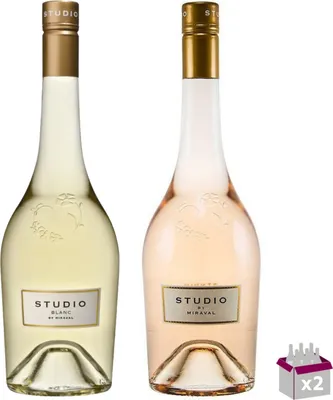 Produktbild von Los Entdeckung Studio von Miraval 2x75cl - 1 Studio von Miraval 2024 Rosé 75Cl 12,5% & 1 Studio von Miraval 2024 weiß 75cl 13%