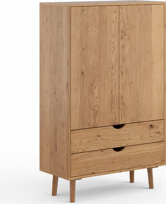 Produktbild von Highboard mit 2 Schubladen Eiche massiv SIENA-163